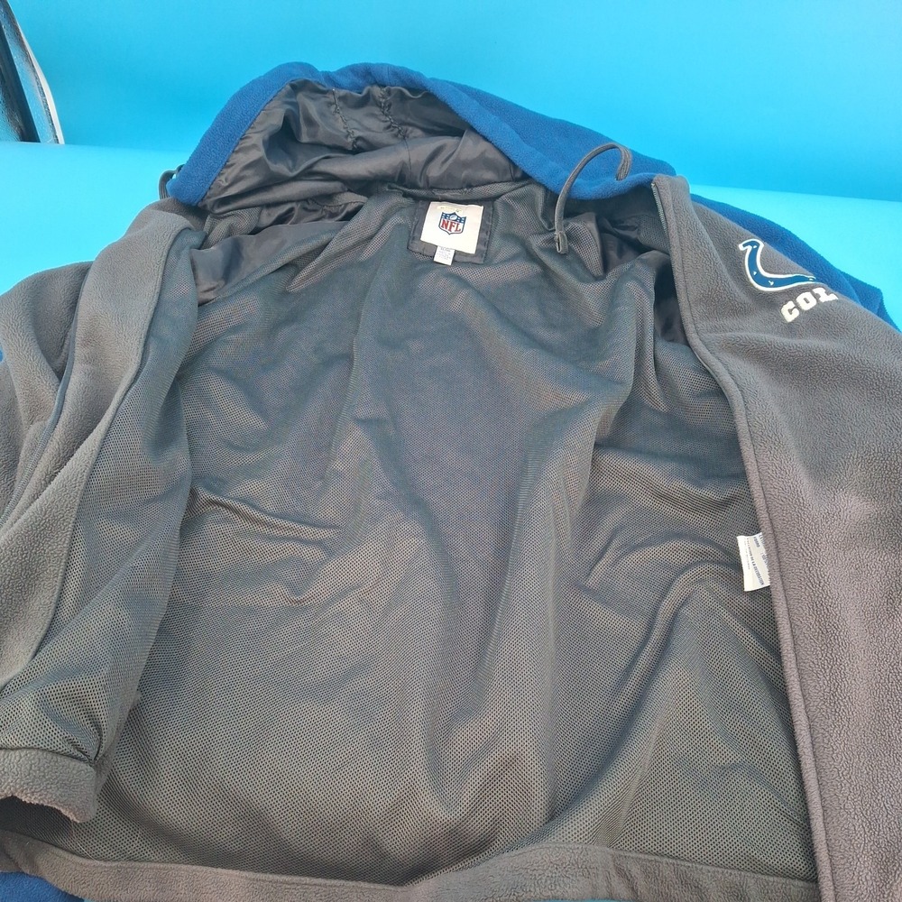 Indianapolis Colts Jacket Mens XL NFL Football Softshell Zip Up Fleece Lined - Picture 4 of 13